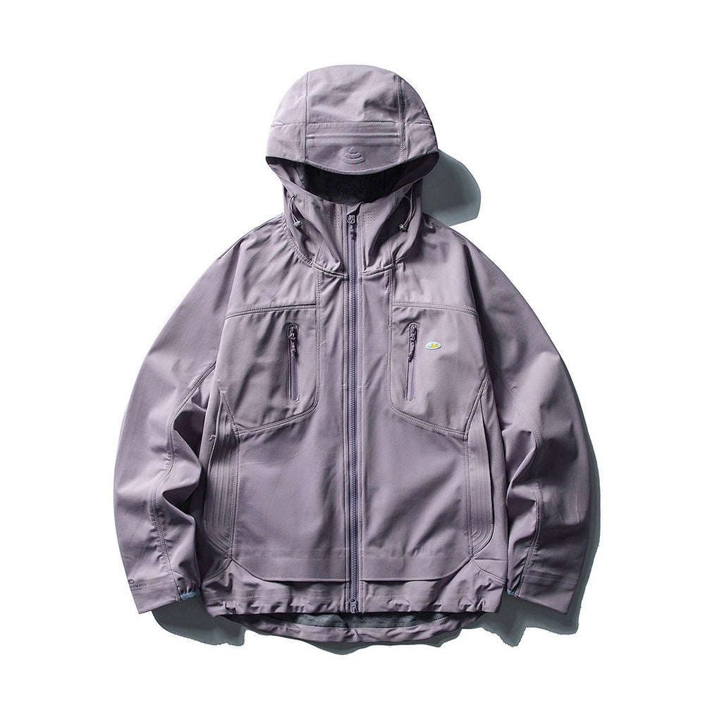 Image of Double-zip relaxed fit casual jacket