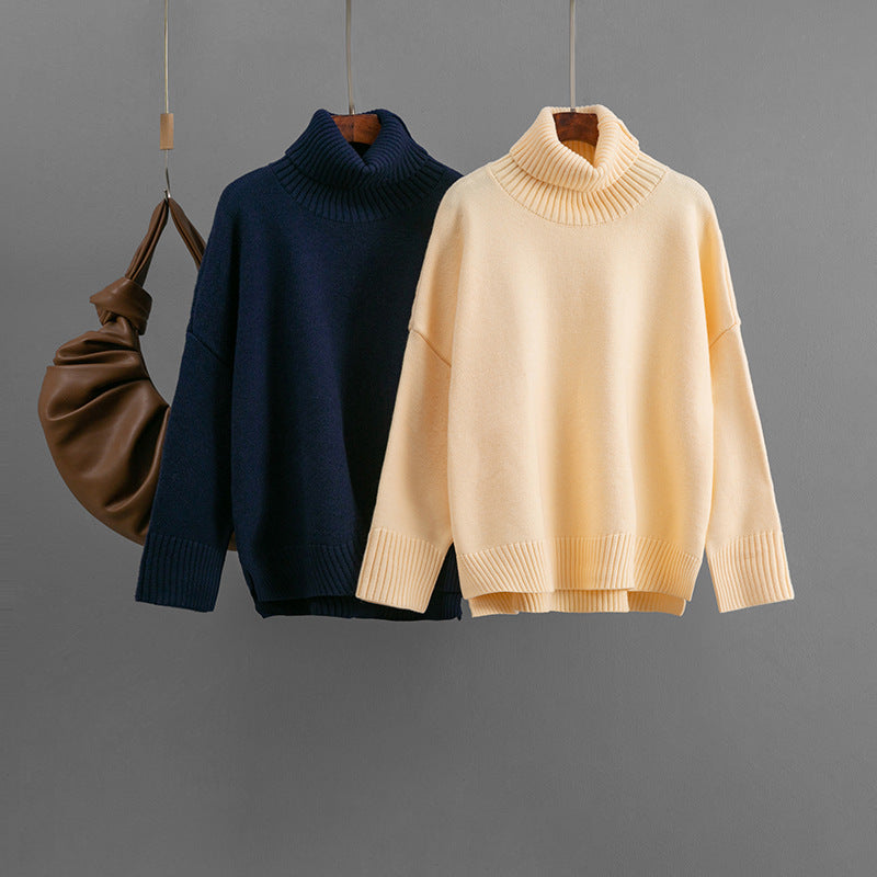 Image of Women's loose fit viscose turtleneck sweater