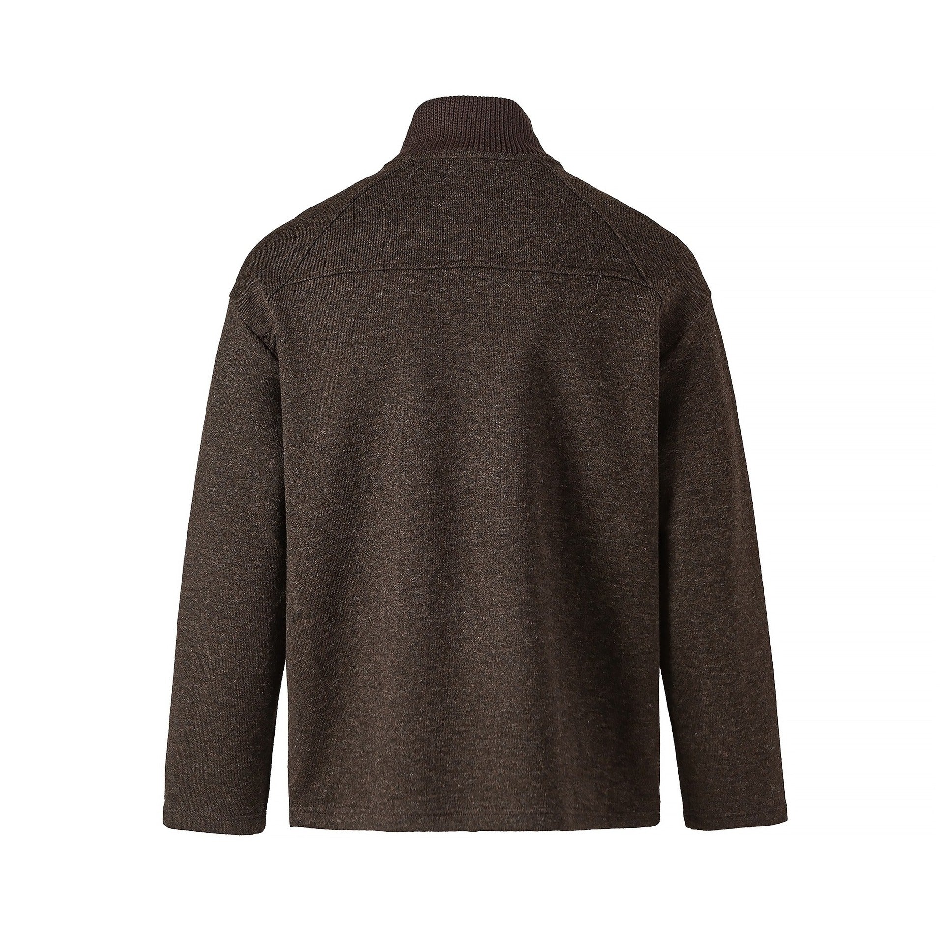 Image of Sudadera con capucha, corte holgado, cuello alto y media cremallera para hombre