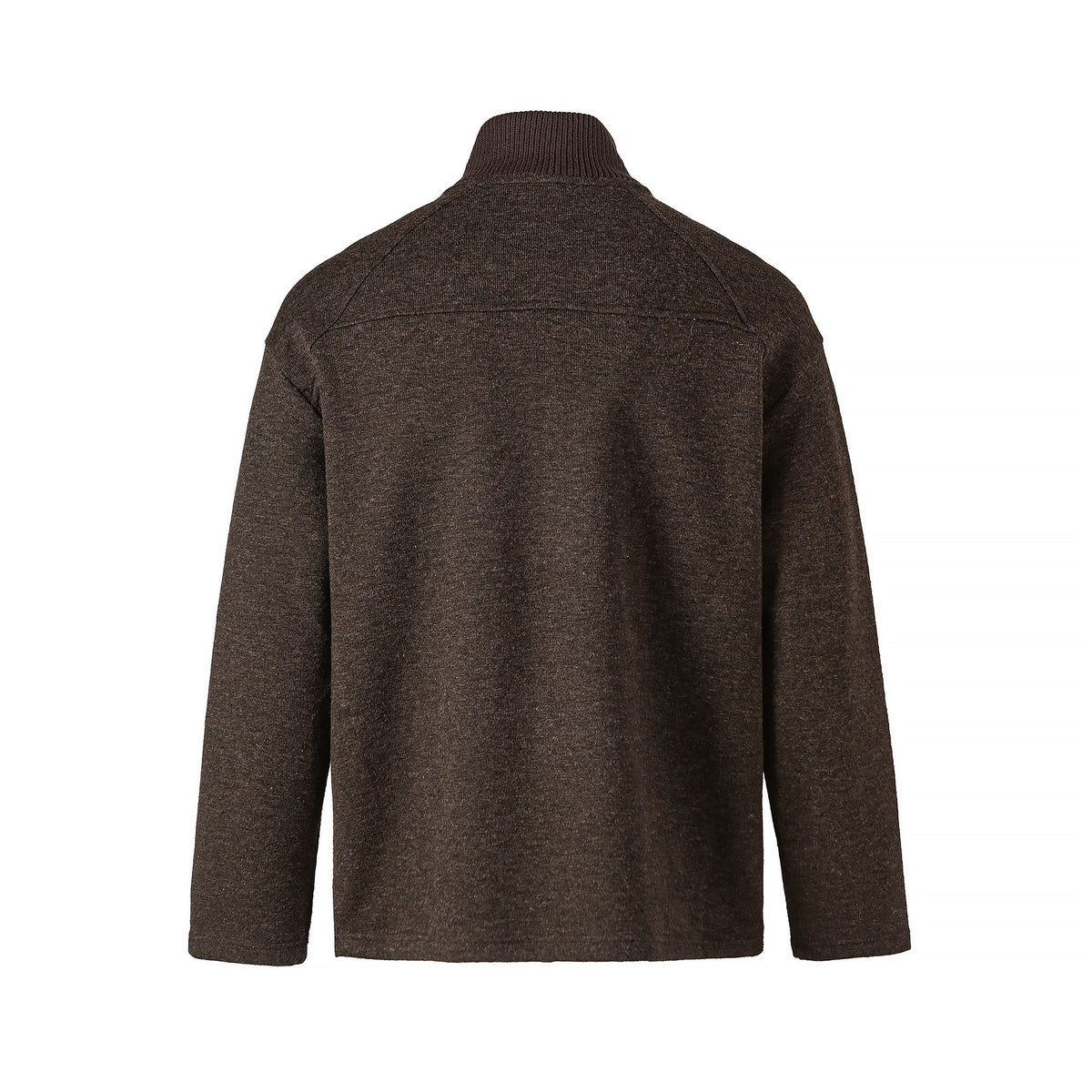 Sudadera con capucha, corte holgado, cuello alto y media cremallera para hombre