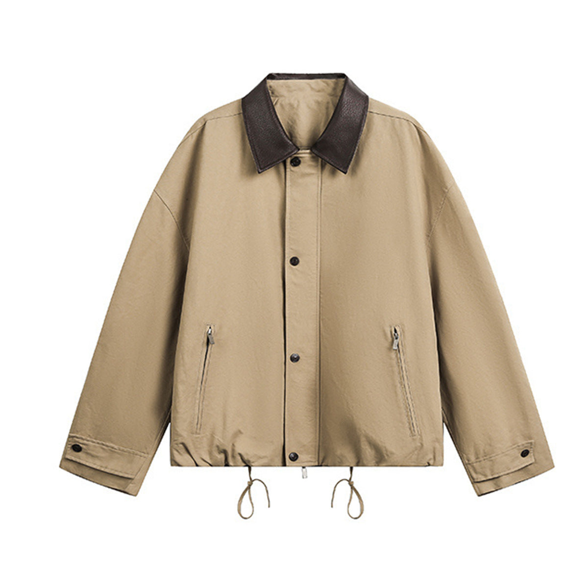 Chaqueta Harrington de algodón con cremallera para hombre