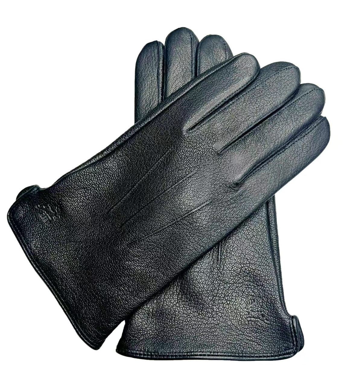 Guantes de invierno para hombre de piel de cabra con forro de lana