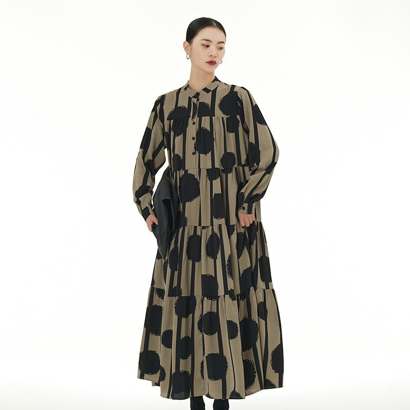 Image of Vestido negro relajado para mujer