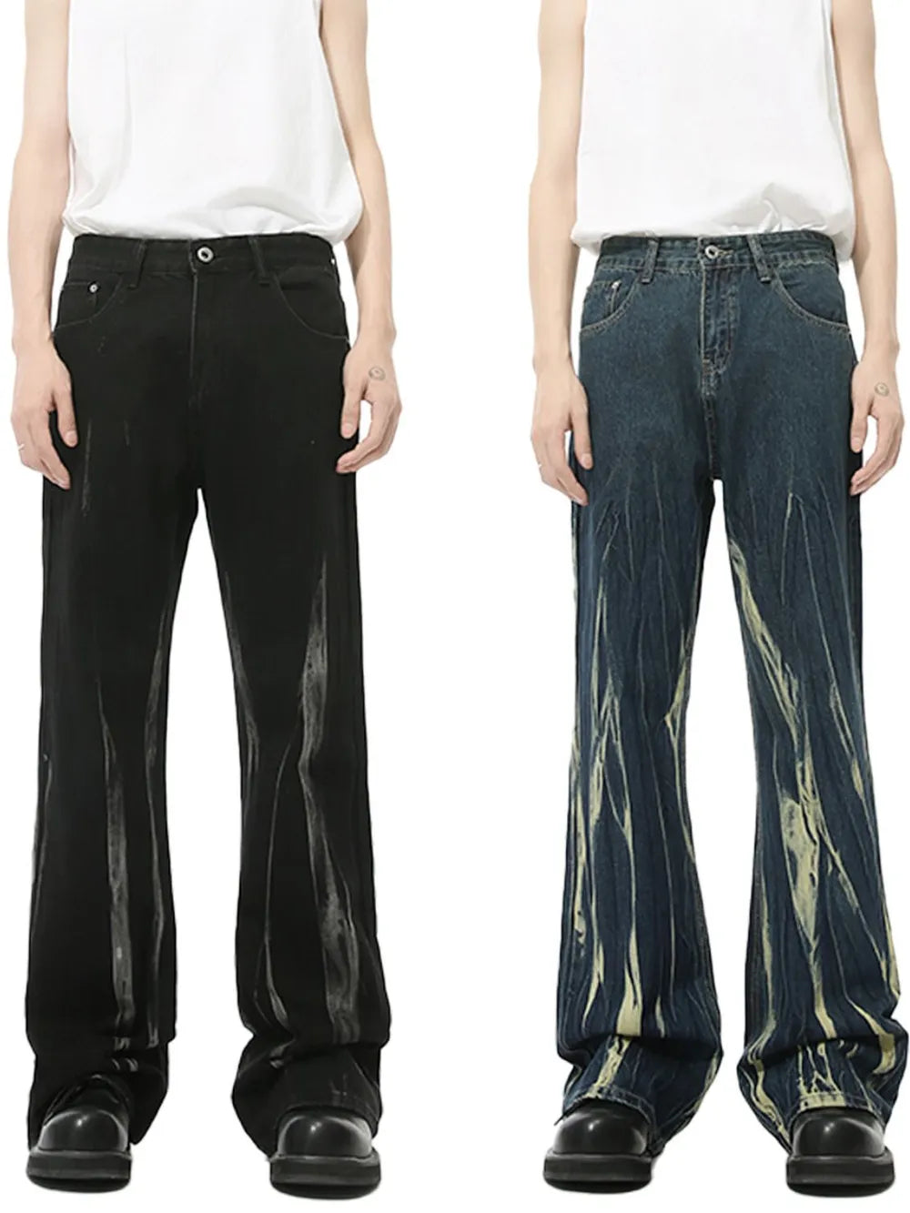Image of Jeans con bolsillo estilo tie-dye