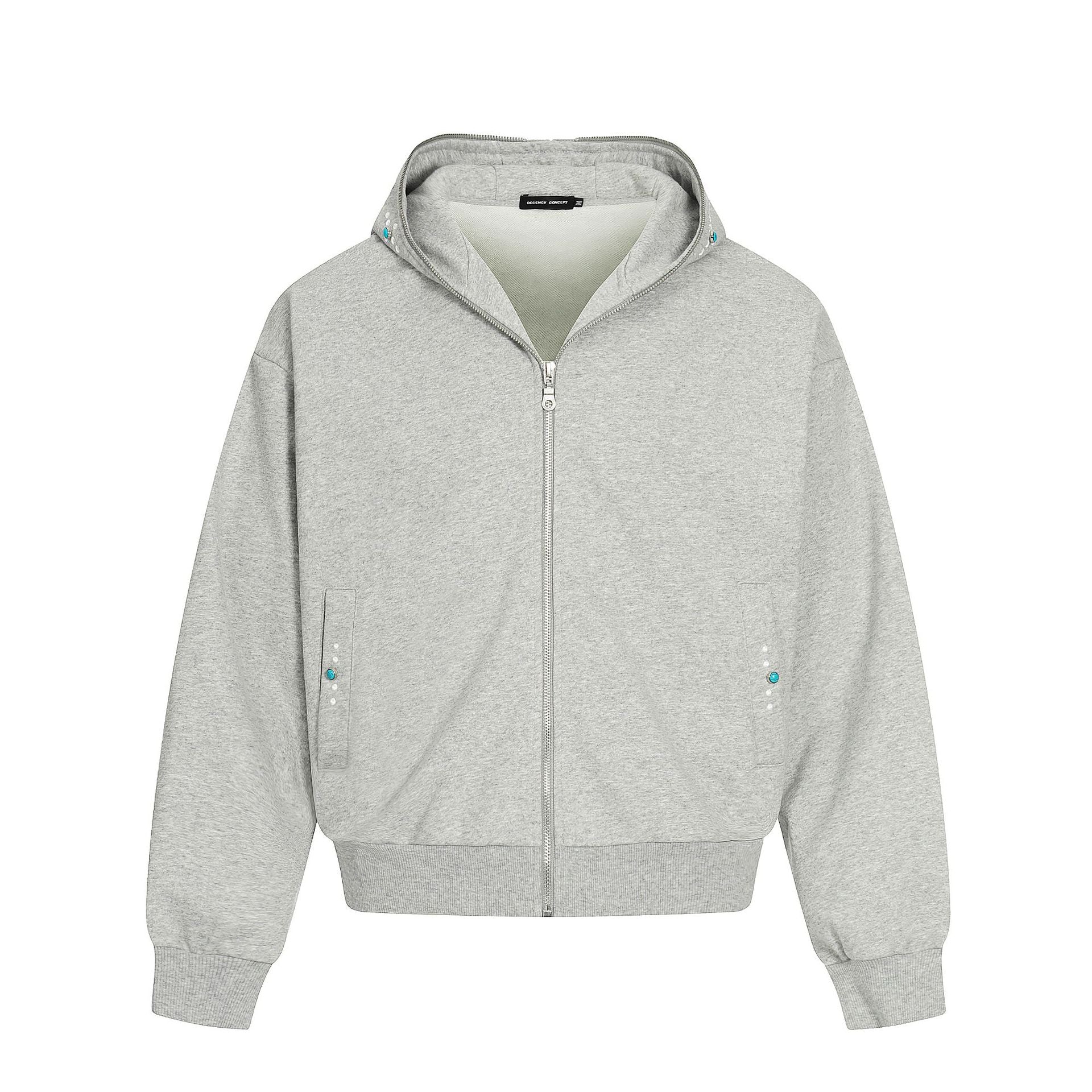 Image of Zeratta Men's oversized cotton full zip hoodie