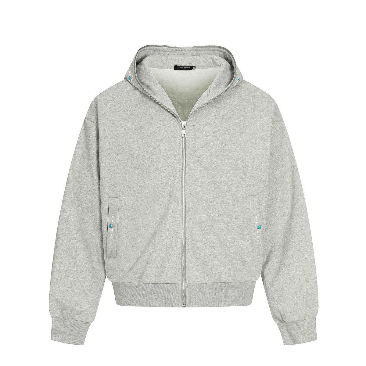 Men's oversized cotton full zip hoodie