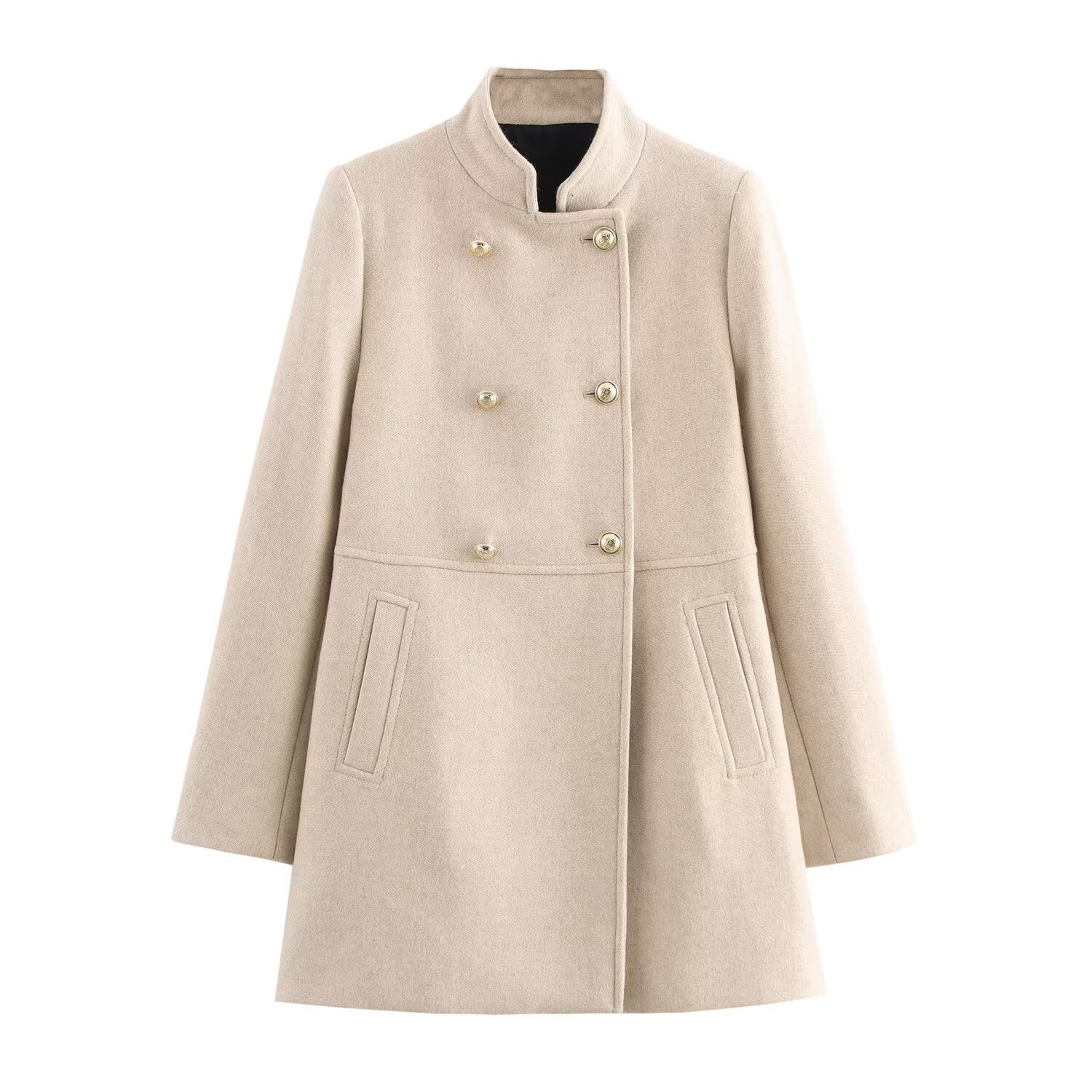 Image of Women's loose fit double-breasted trench coat