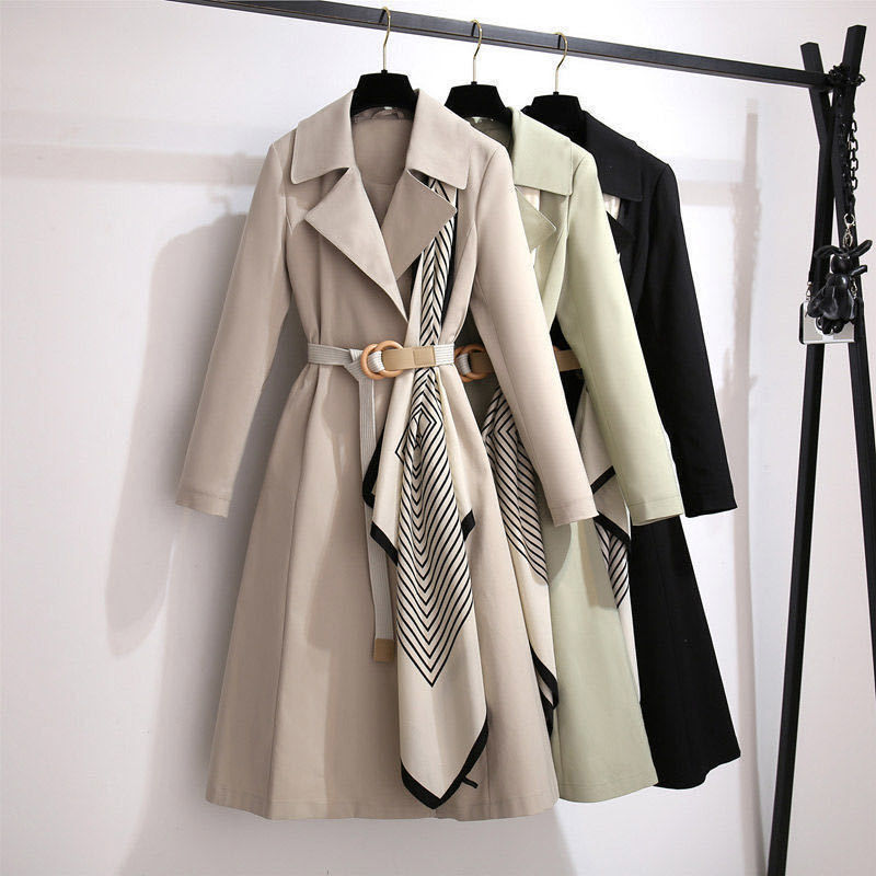 Image of Women's oversized longline single-breasted trench coat