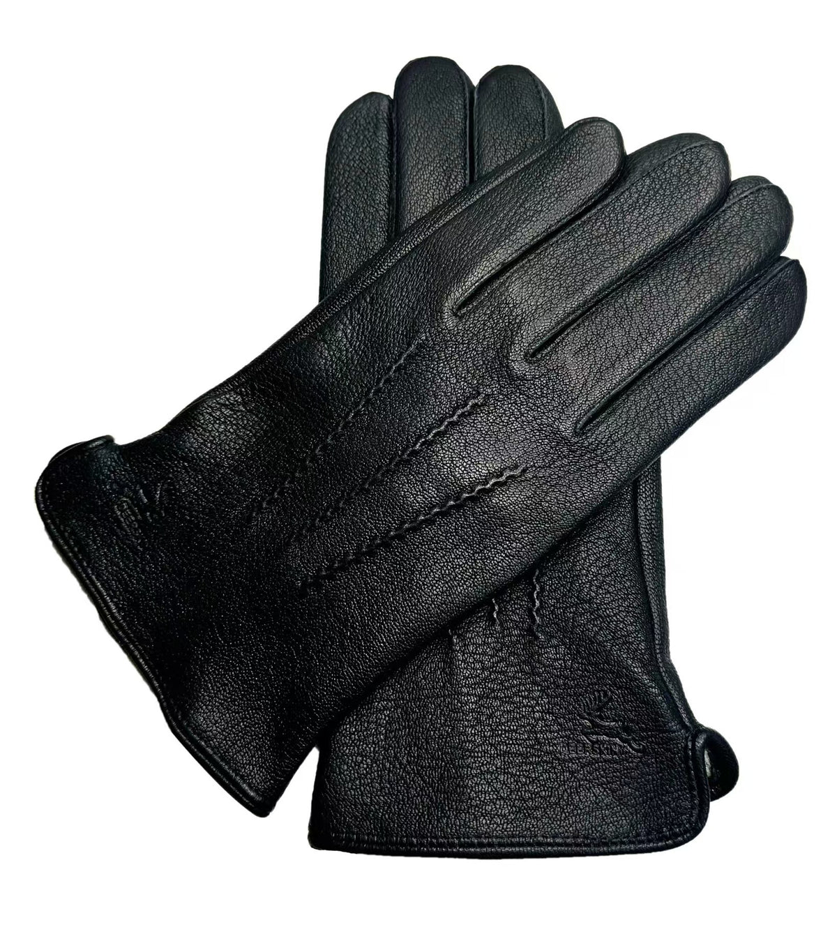 Guantes de invierno para hombre de piel de cabra con forro de lana