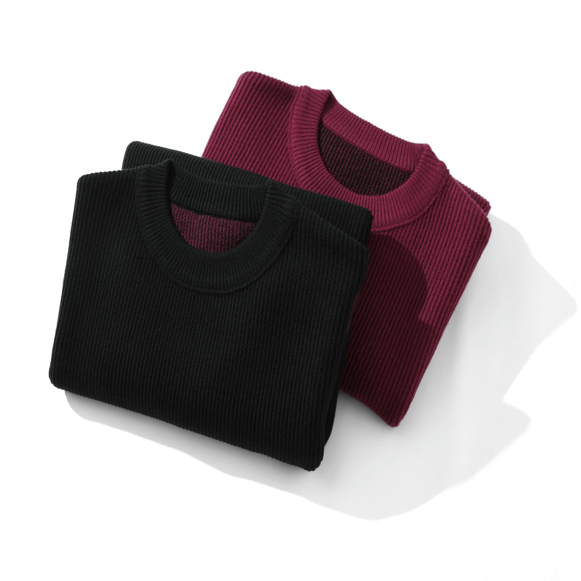 Image of Suéter de cuello redondo con bloques de color y corte oversized para hombre
