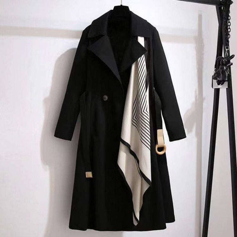 Image of Women's oversized longline single-breasted trench coat