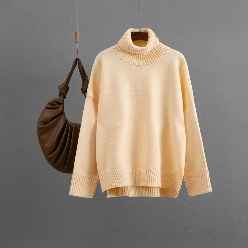 Image of Women's loose fit viscose turtleneck sweater