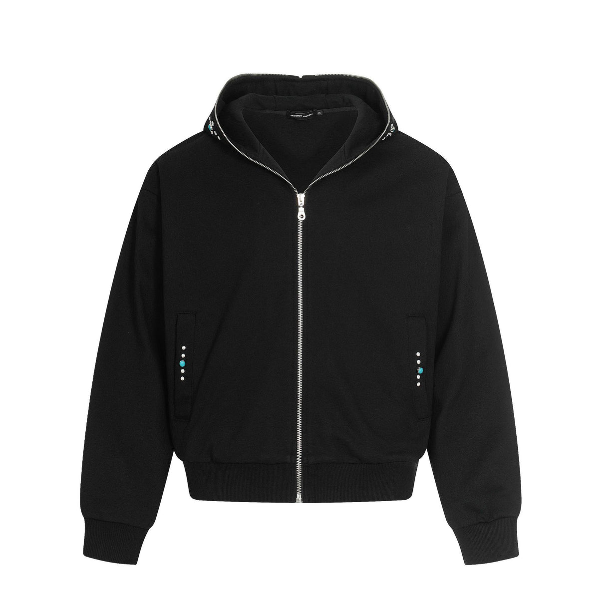 Men's oversized cotton full zip hoodie