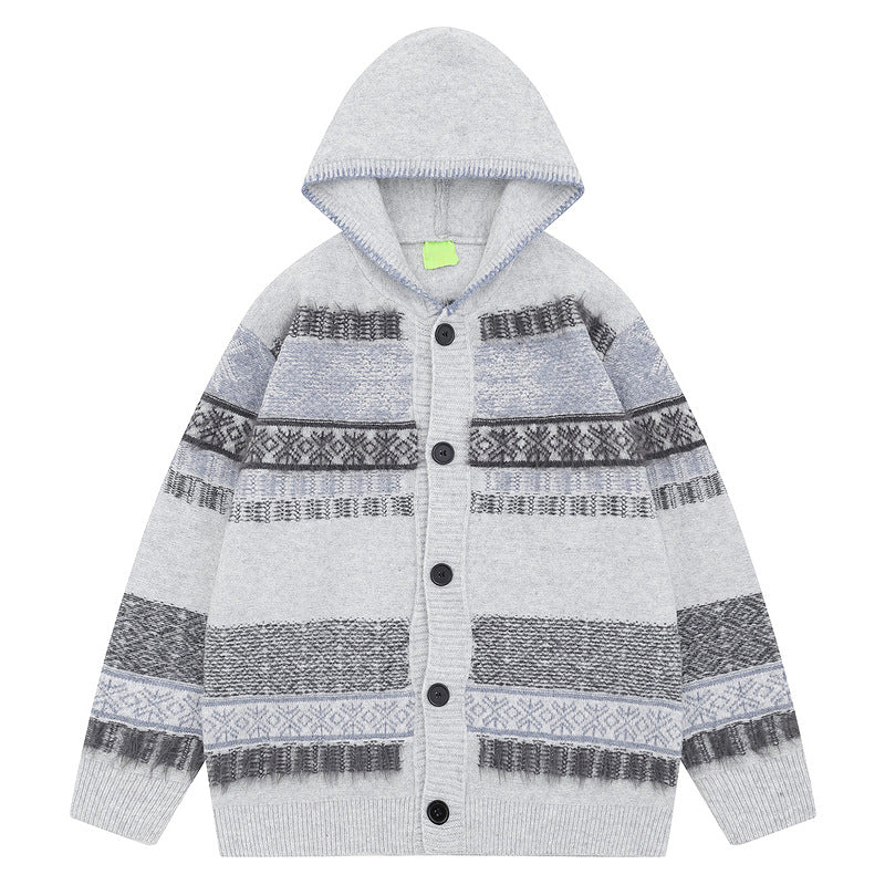 Image of Zeratta Christmas print open-front hooded cardigan