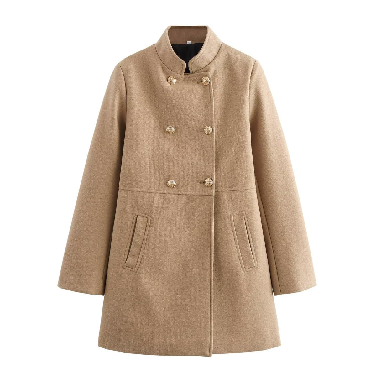 Zeratta Women's loose fit double-breasted trench coat