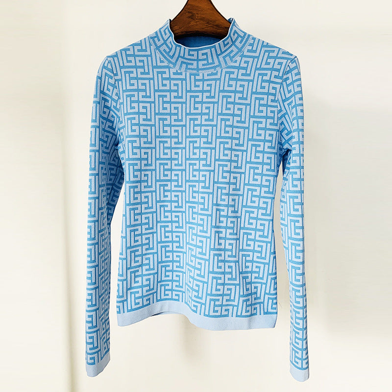 Zeratta Graphic jacquard knit sweater and pants separates