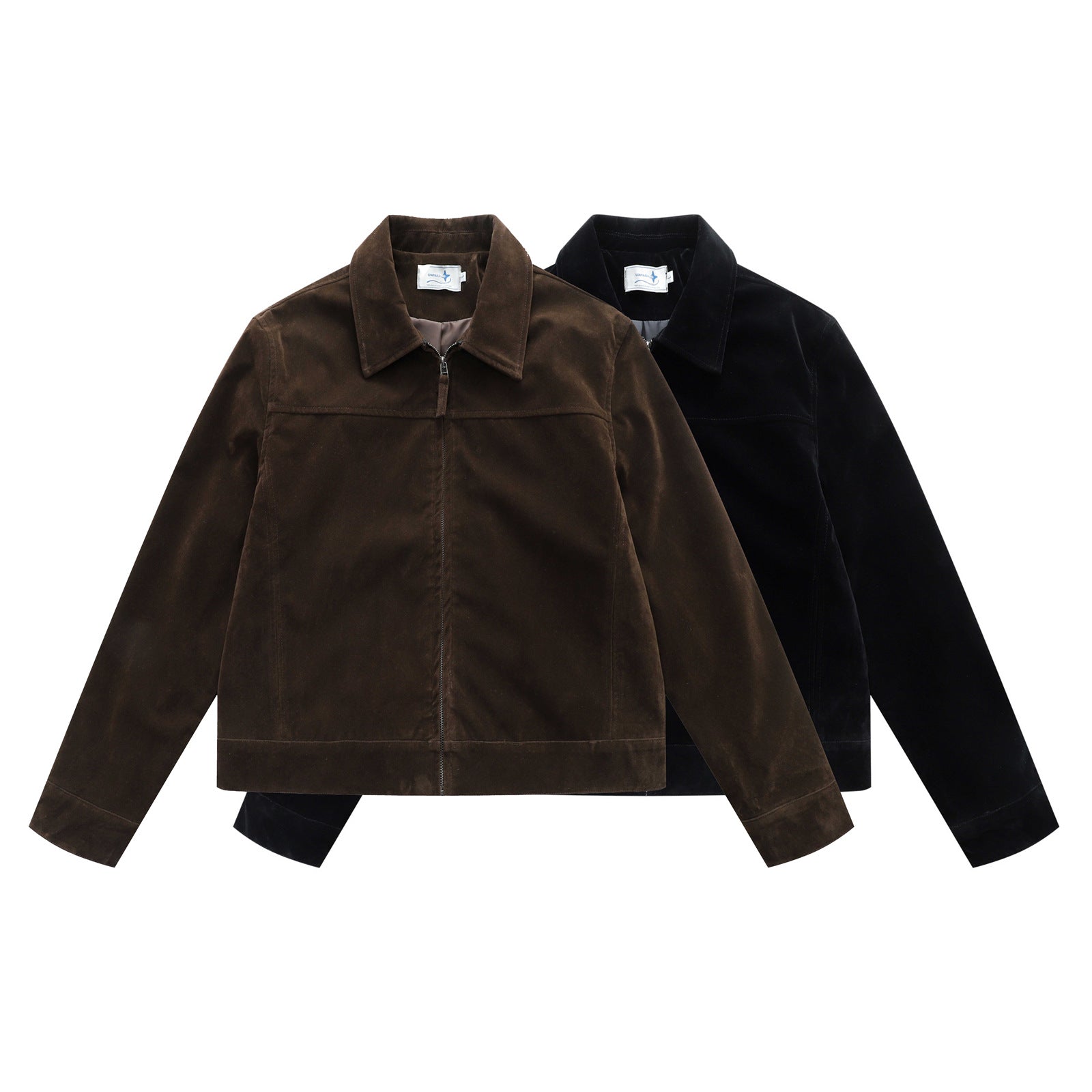 Image of Loose fit cotton knit zip-up cardigan