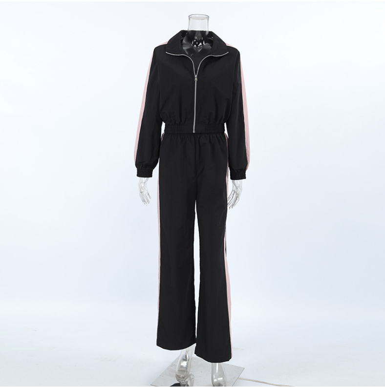 Women's zip-up hoodie and pants matching set