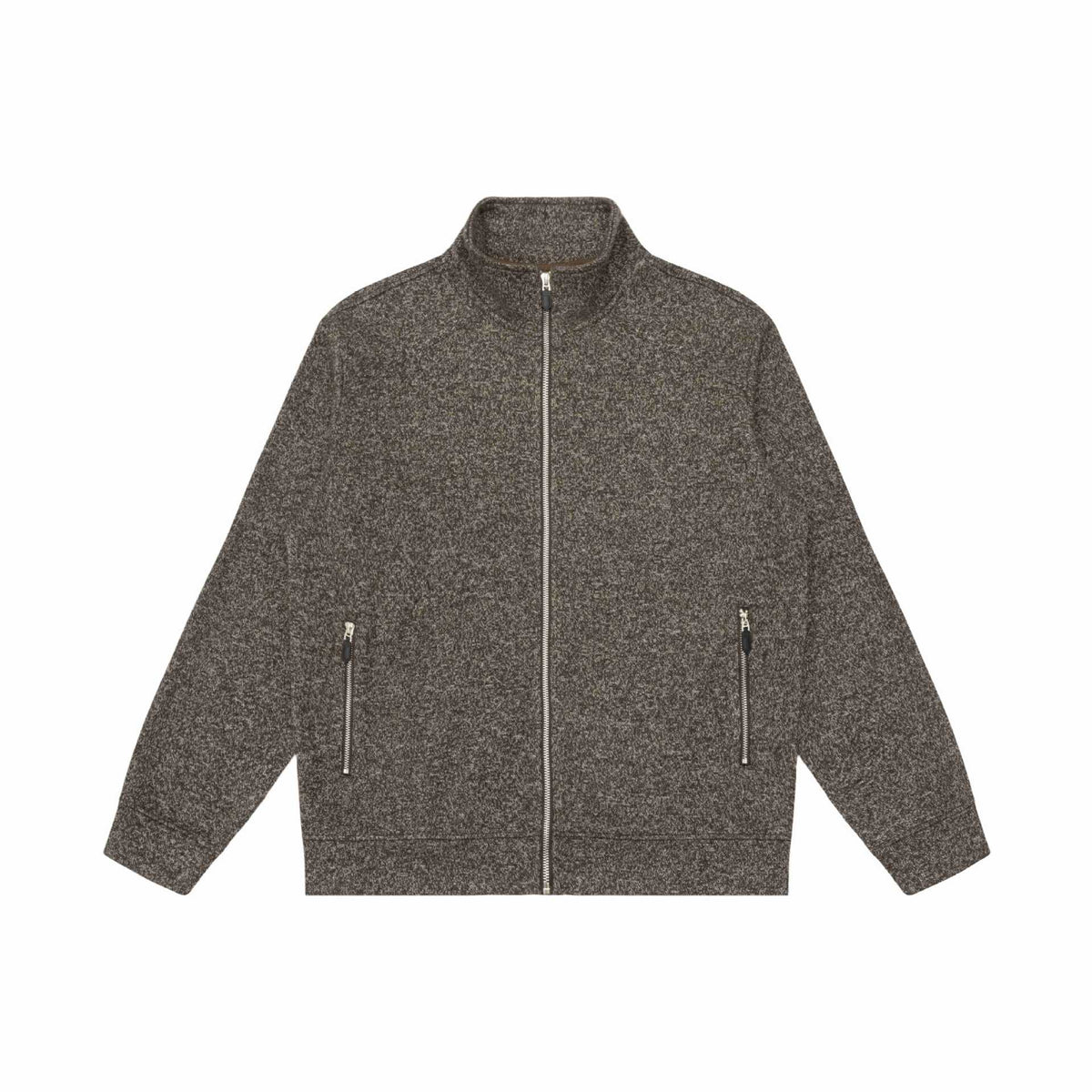 Men's casual stand collar zip-up sweatshirt