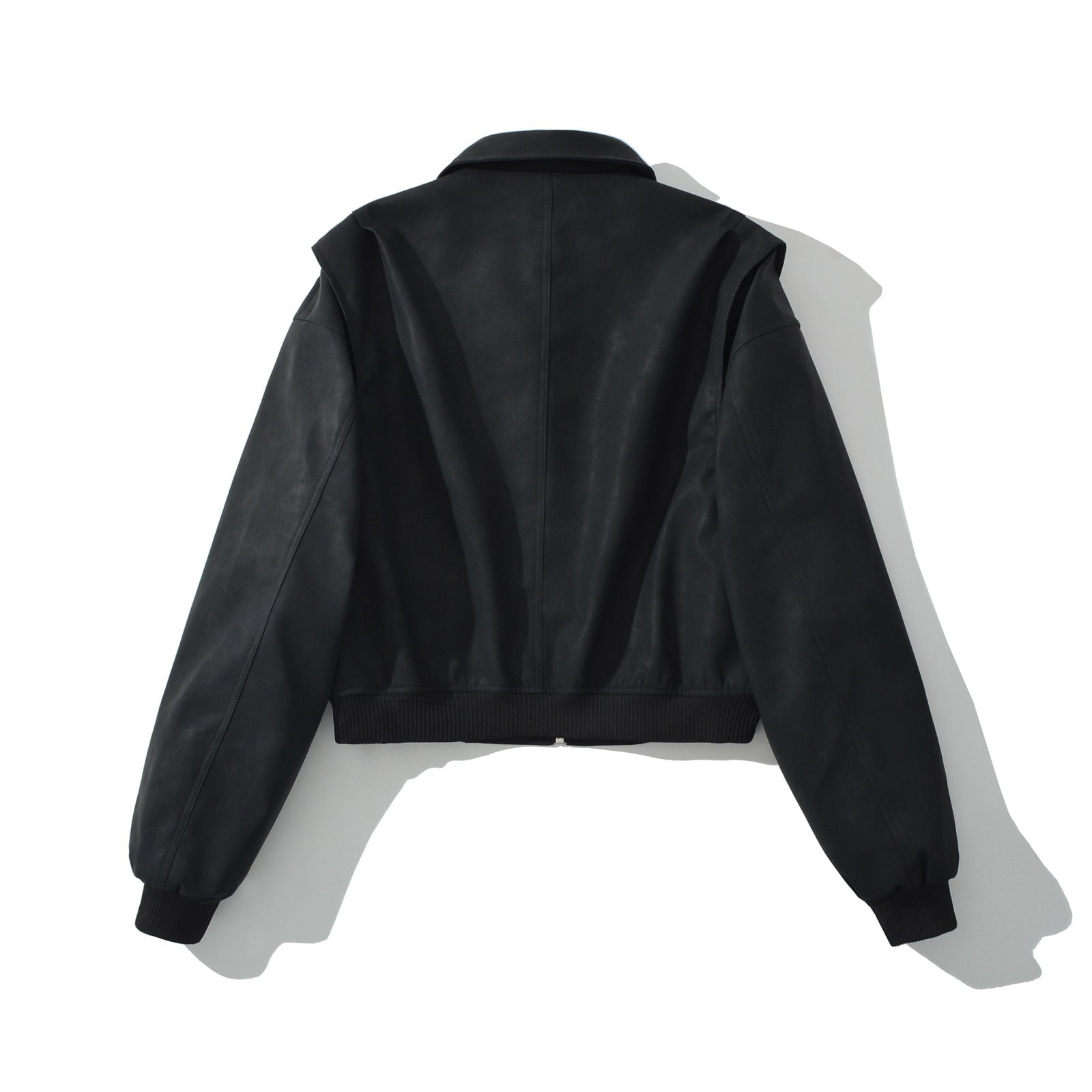 Image of Zeratta Black streetwear zip-up bomber jacket