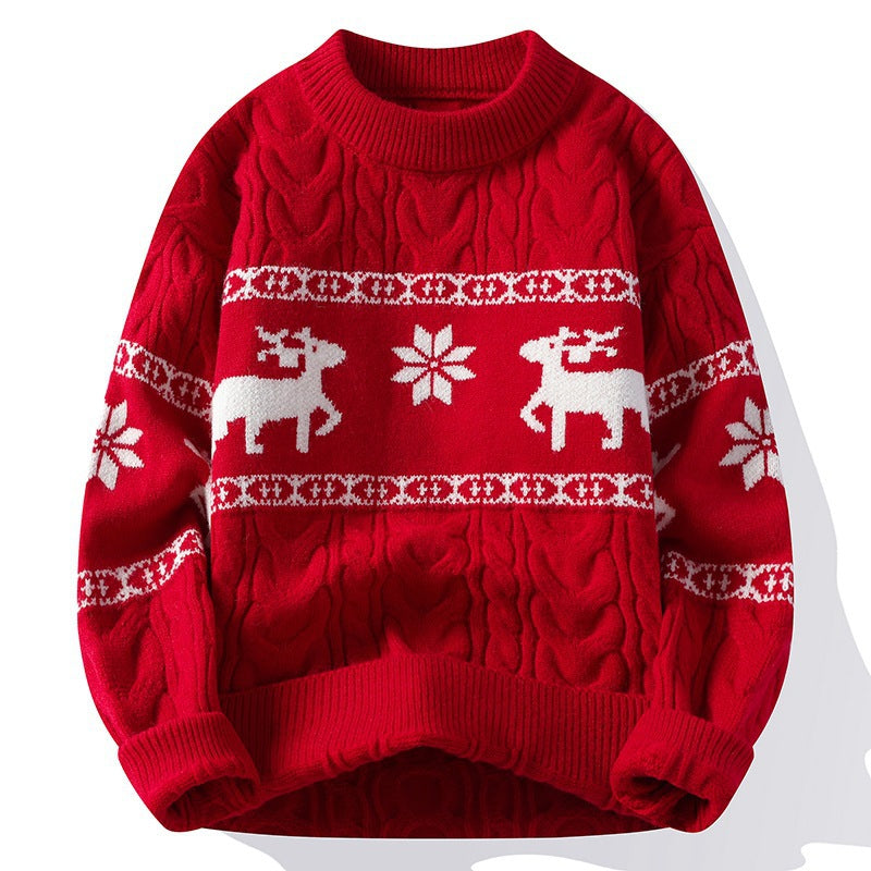 Image of Suéter navideño estampado de corte relajado para hombre