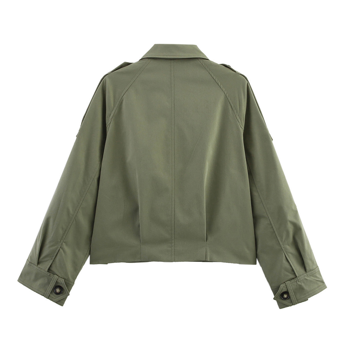 Gabardina corta con cremallera para mujer