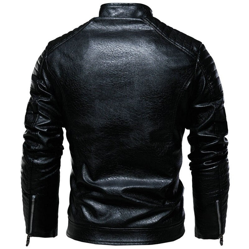 Men's zip-up biker-style jacket