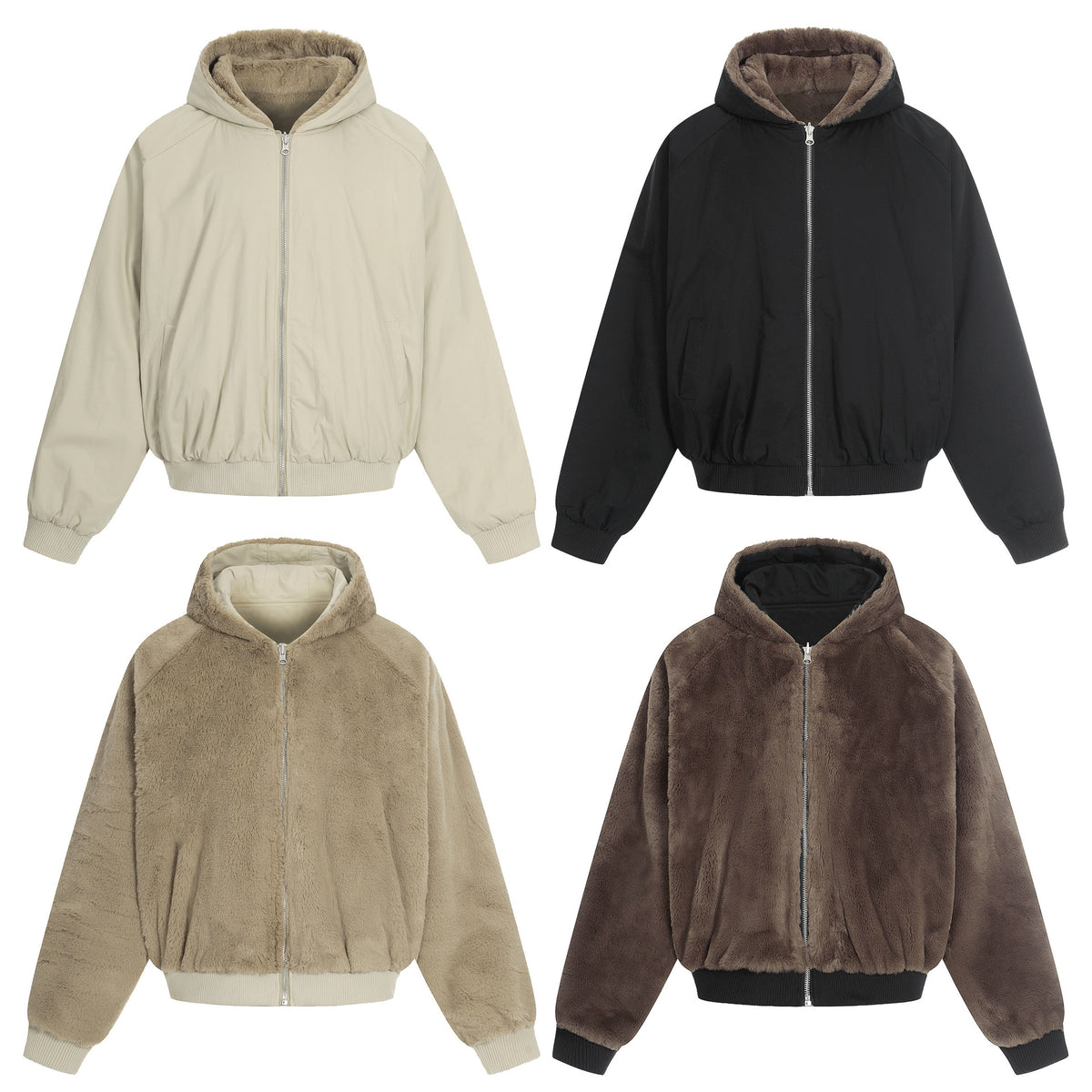 Men's Relaxed Hooded Zip Jacket