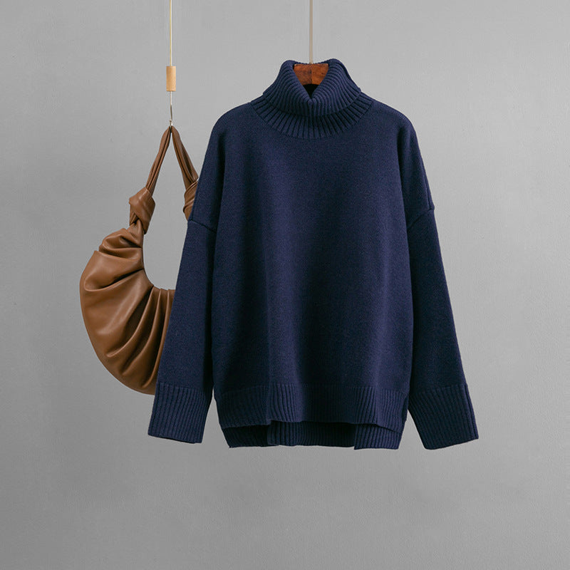 Image of Women's loose fit viscose turtleneck sweater