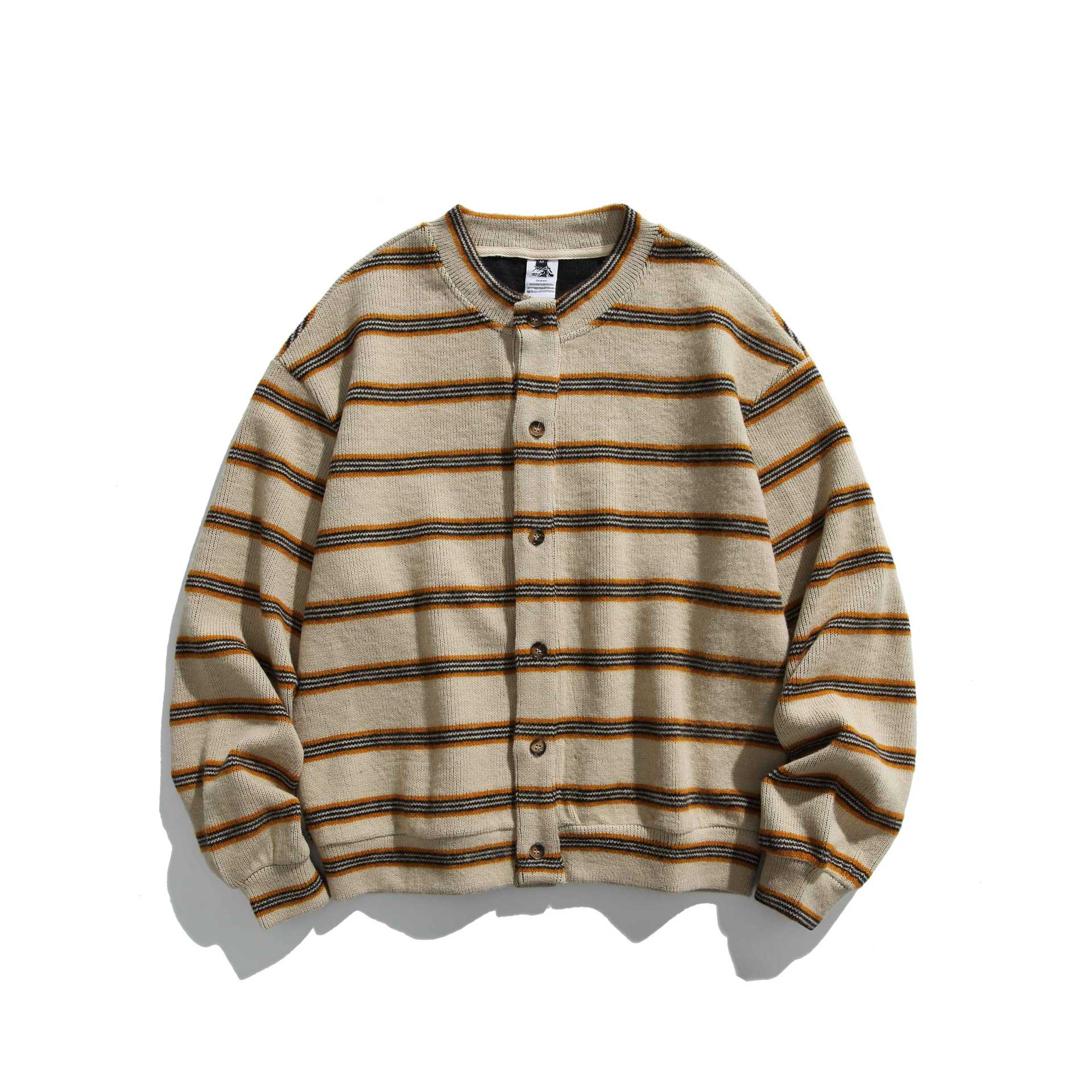 Image of Zeratta Men's oversized striped colorblock sweatshirt