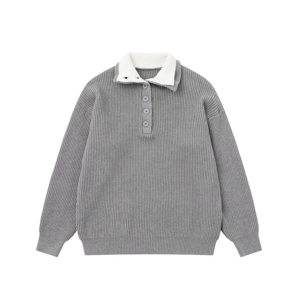 Loose fit viscose blend turtleneck sweater