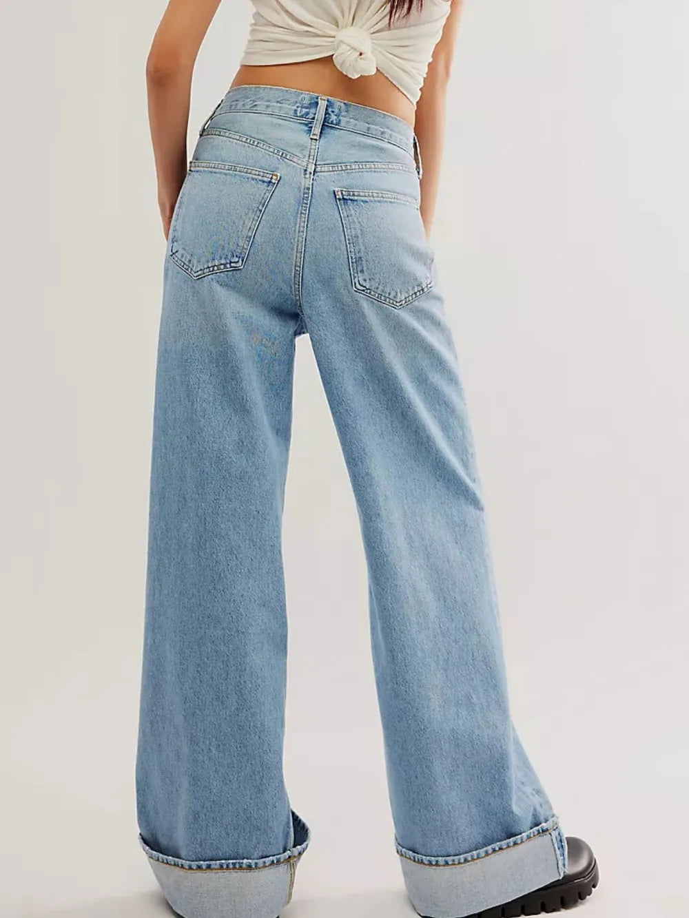 Image of Cuffed Pocket Jeans