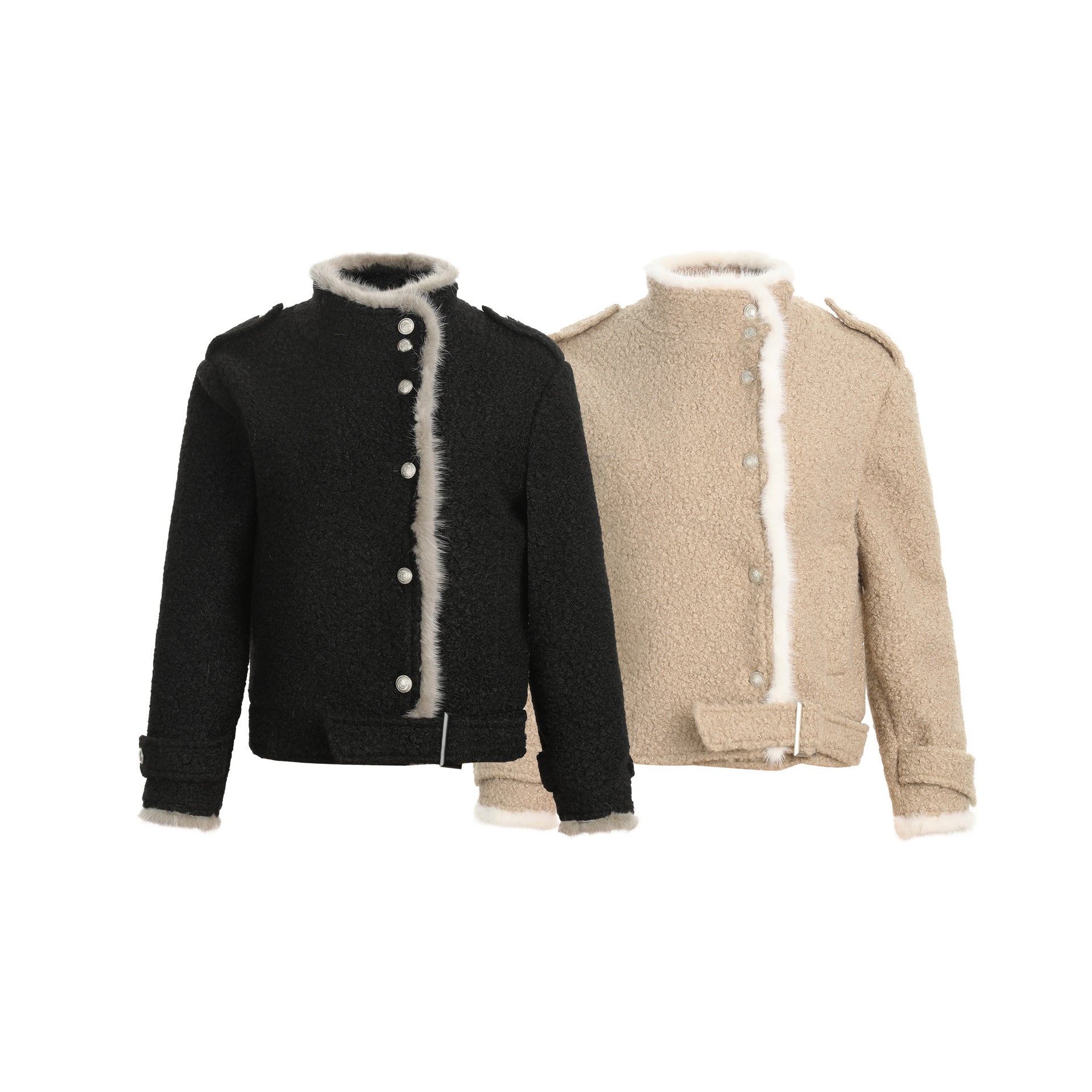 Image of Women's cropped stand collar zip-up jacket