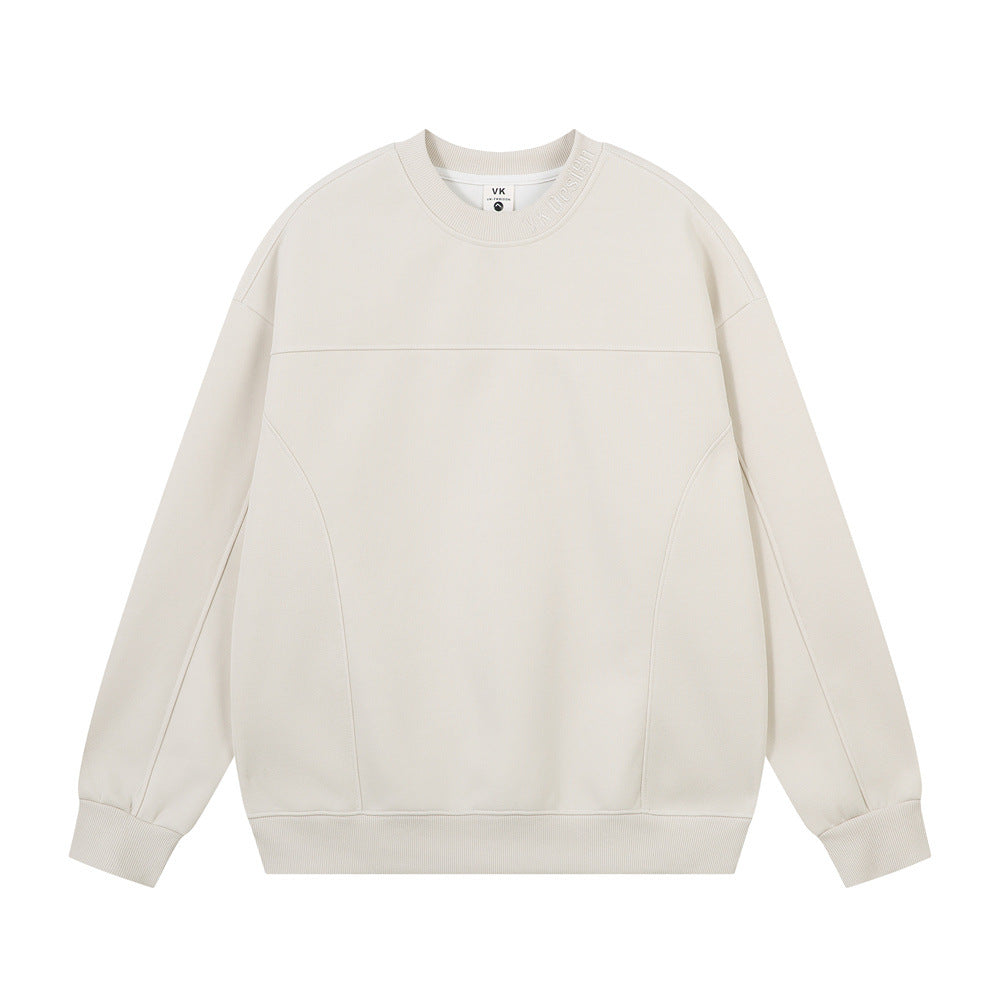 Men's cotton patchwork crewneck sweatshirt