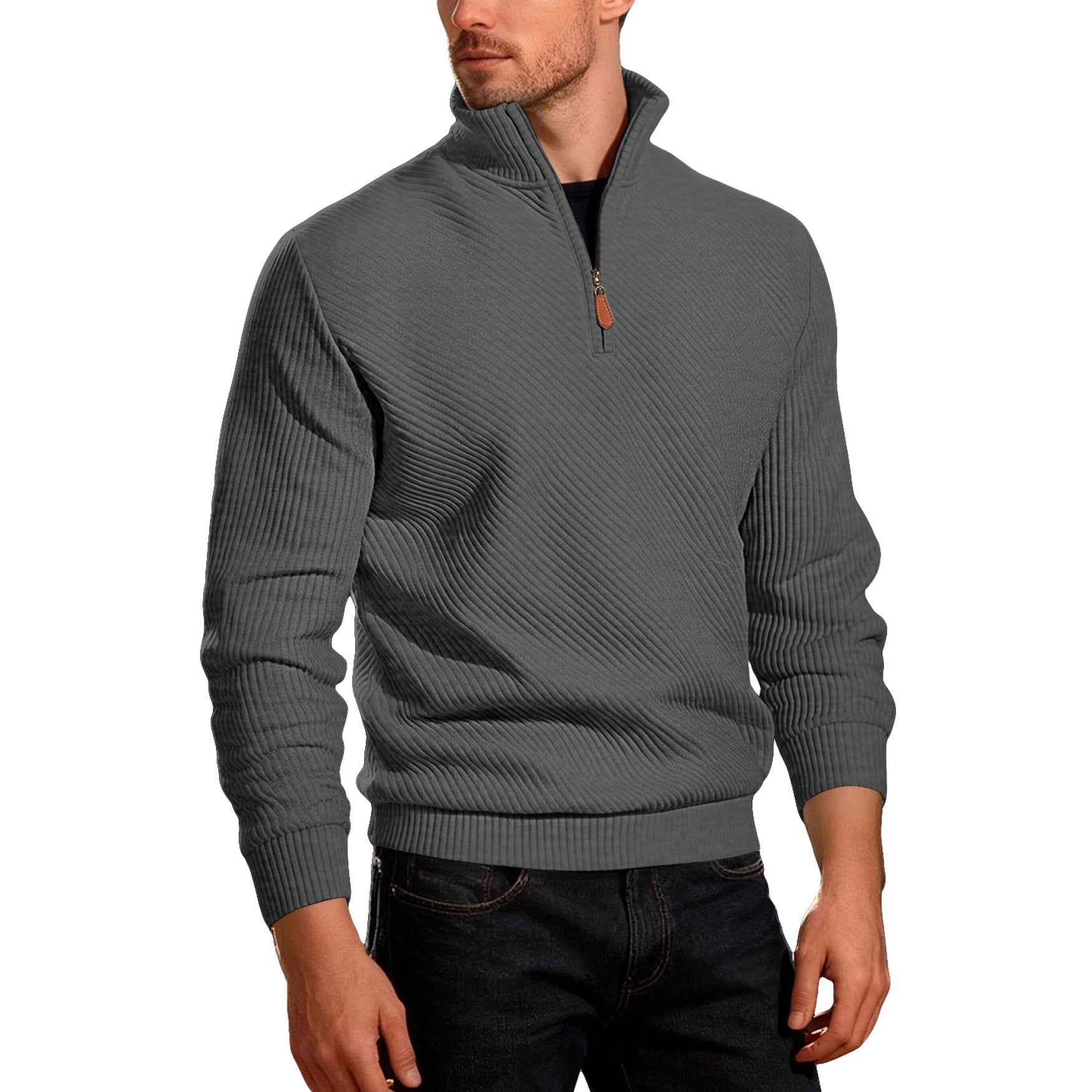 Image of Zeratta Half-zip fitted sporty hooded sweatshirt