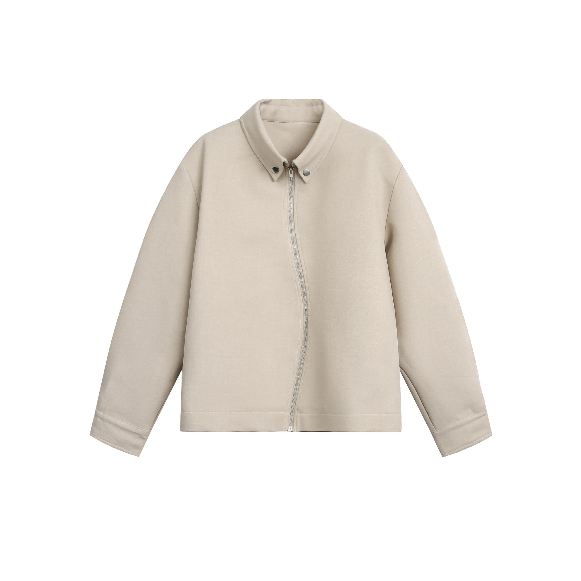 Image of Zeratta Men's relaxed fit asymmetrical zip-up jacket