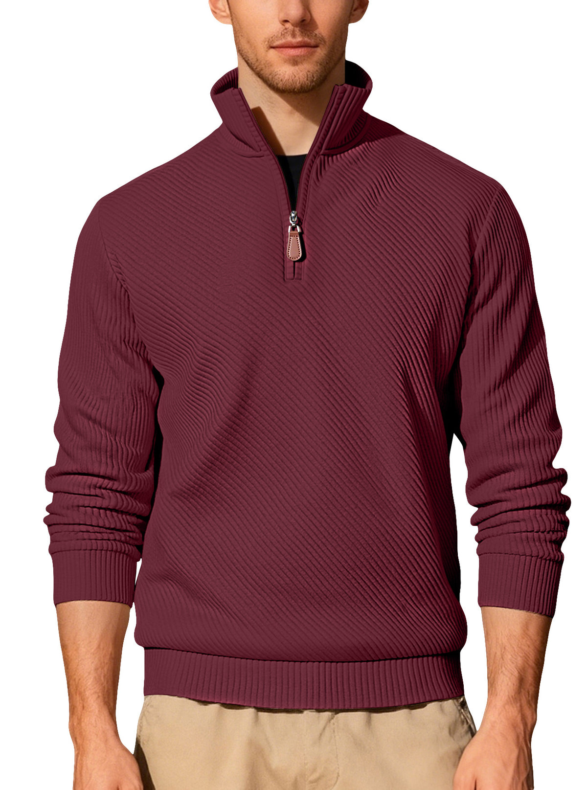 Sudadera deportiva ajustada con capucha y media cremallera