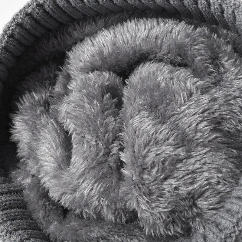 Image of Acrylic cable knit pom-pom beanie