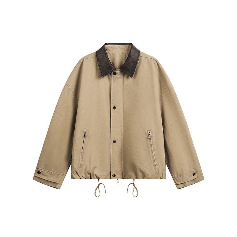 Image of Chaqueta Harrington de algodón con cremallera para hombre
