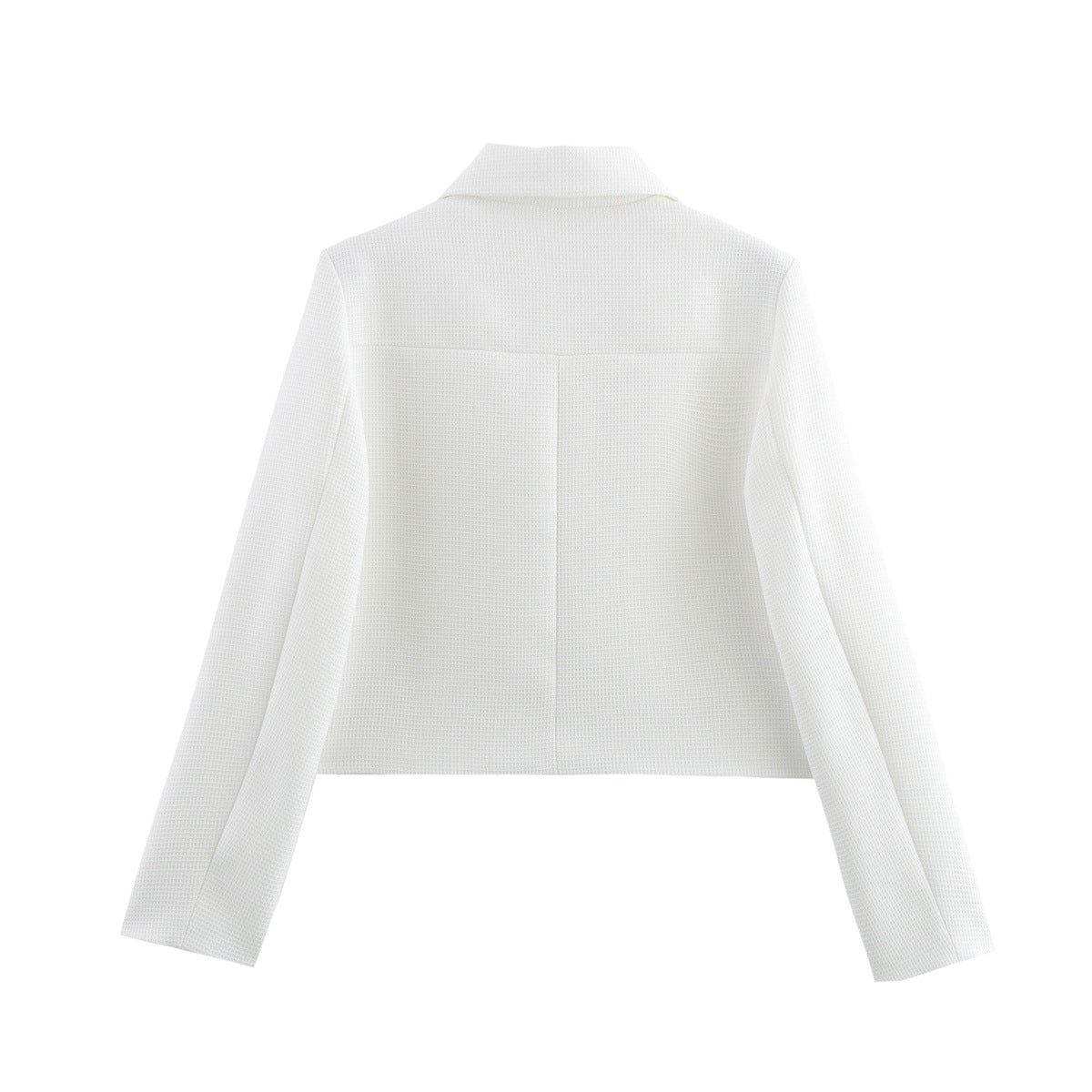 Women's button-front tailored cropped jacket