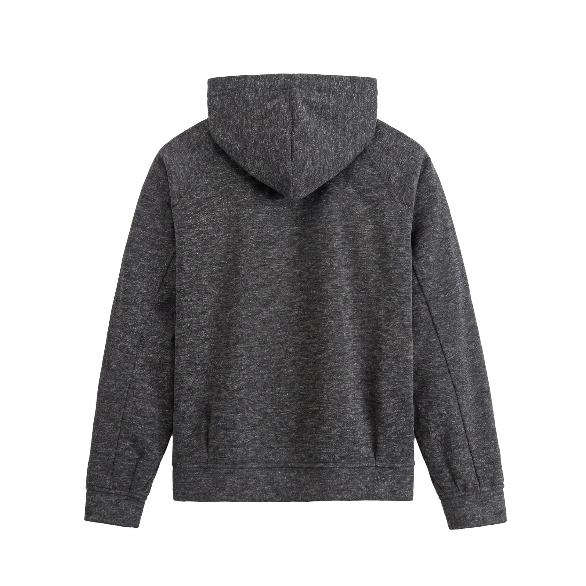 Image of Retro striped patchwork hooded zip-up sweatshirt