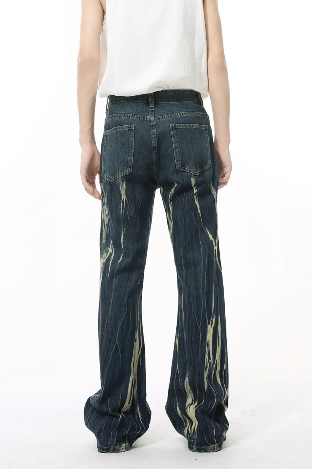 Image of Jeans con bolsillo estilo tie-dye
