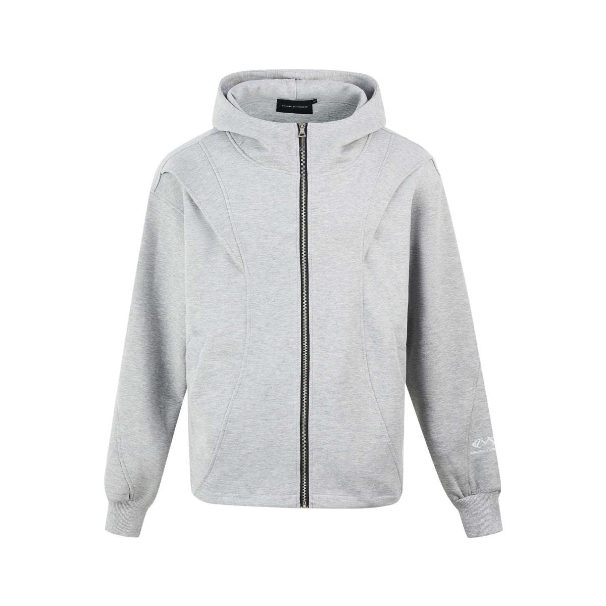 Sudadera con cremallera y corte holgado minimalista para hombre