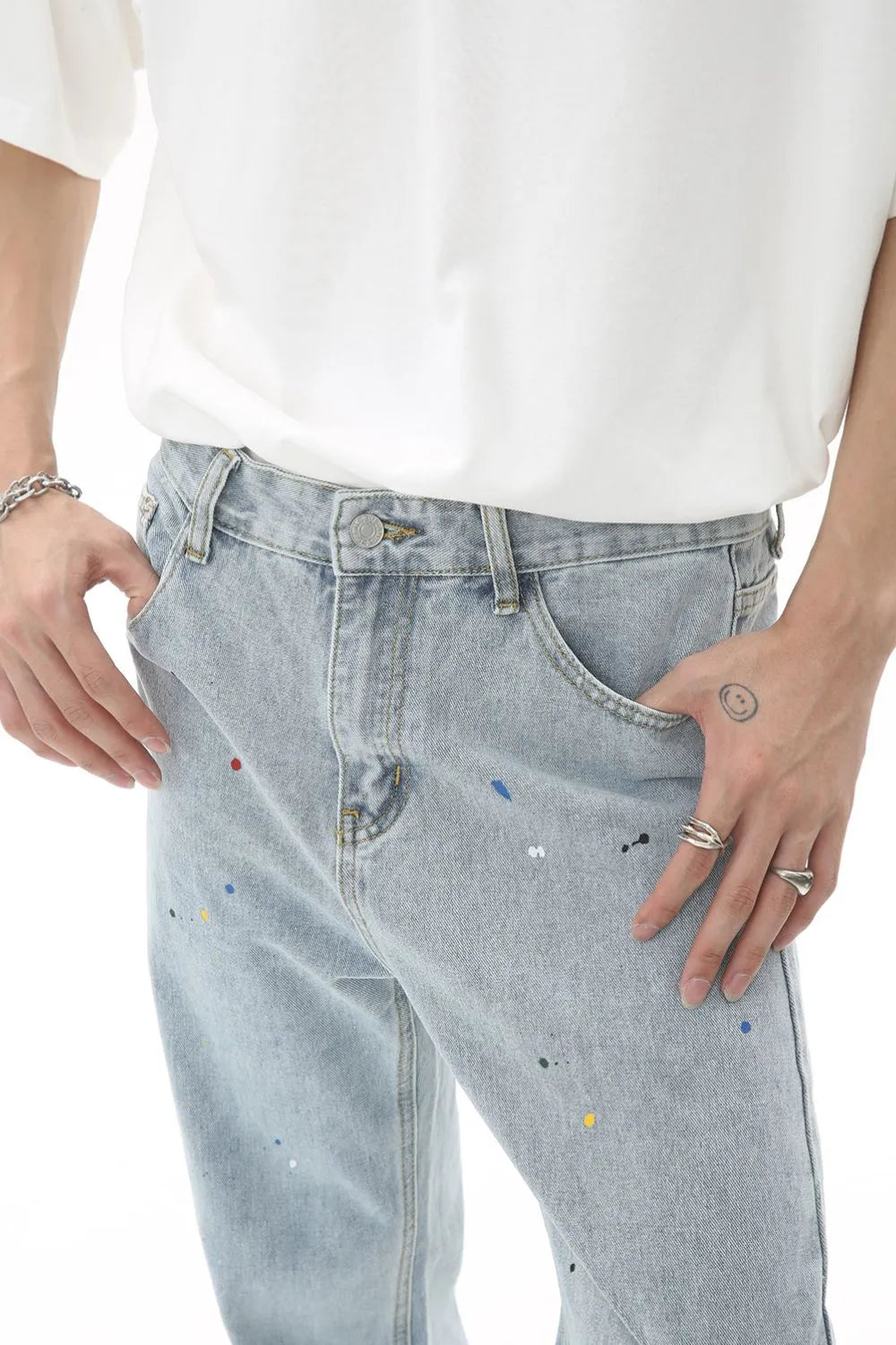 Image of Light Blue Baggy Pocket Jeans
