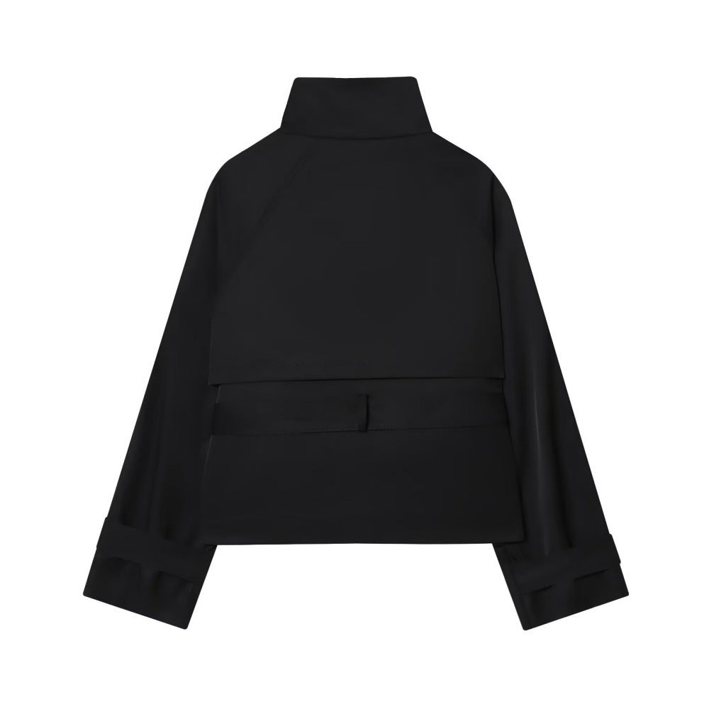 Image of Trench coat de mujer con cinturón y botones múltiples