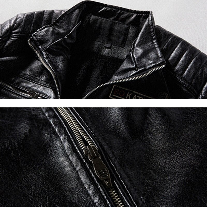 Image of Men's zip-up biker-style jacket