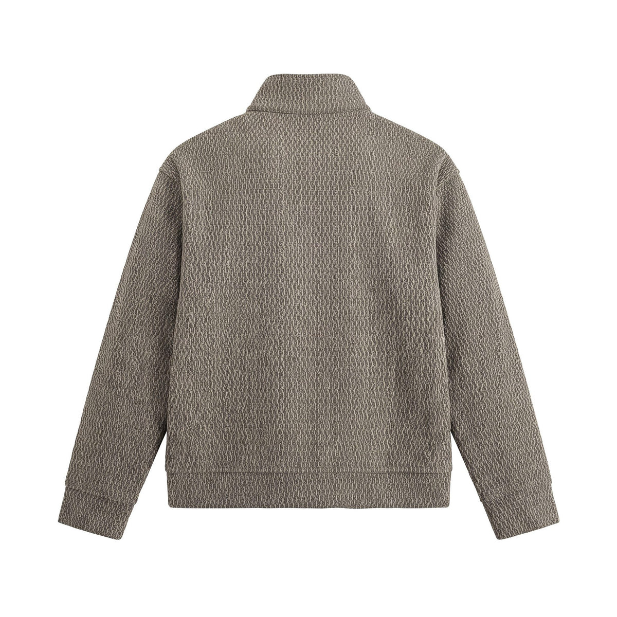 Drop shoulder half-zip stand collar hoodie