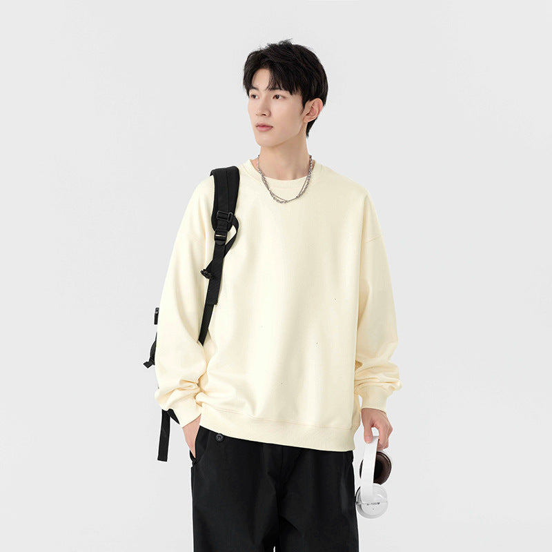 Image of Men's heavyweight shiny crewneck sweatshirt