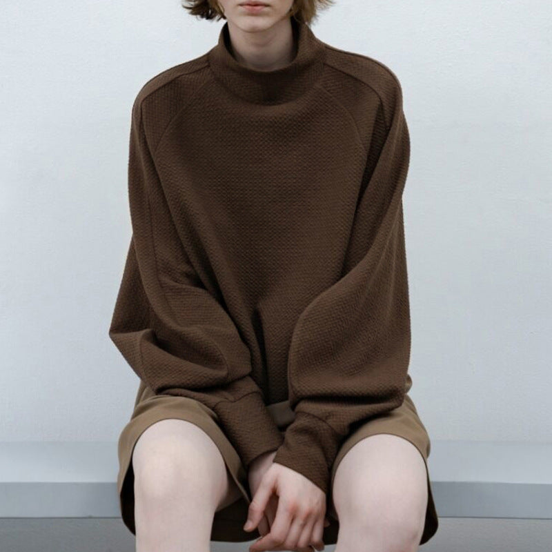Image of Zeratta Women's textured high neck puff sleeve sweatshirt