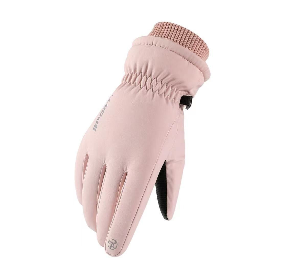 Touchscreen waterproof cotton winter ski gloves